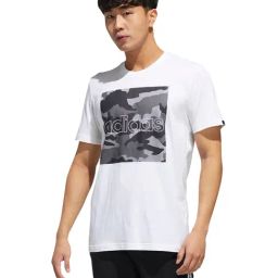 Adidas White Cotton Regular Fit Printed T-Shirt-image-106