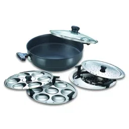 Prestige Black Aluminium 280 mm Kadai with Lid (4500 ml) - Set of 1-33