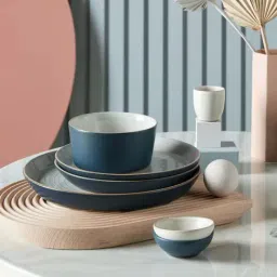 DENBY Impression Navy Stoneware Quarter Plate - Set of 1-image-8