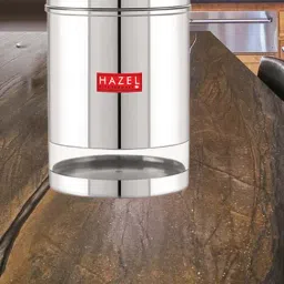 HAZEL Transparent Stainless Steel Kitchen Storage Jar (3000 ml) - Set of 1-17