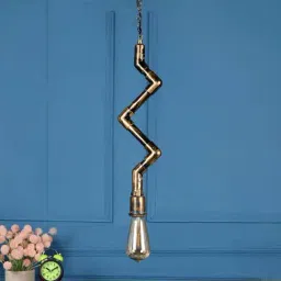 DecorativeRay Gold PVC Pipe Ceiling Light - Set of 1-image-3