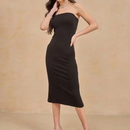 Color Capital Black Bodycon Fit Dress-image-25