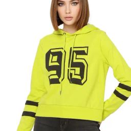 Only Green Printed Cotton Hoodie-picture-8
