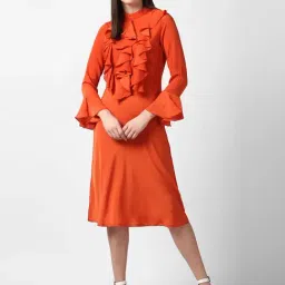StyleStone Orange Regular Fit A Line Dress-picture-40