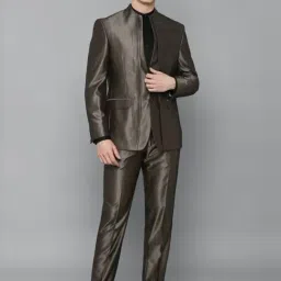 Louis Philippe Grey Regular Fit Two Piece Suits-image-13