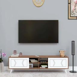 SPYDER CRAFT D3 Engineered Wood TV Entertainment Unit (White & Brown)-9