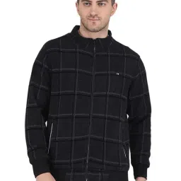 Monte Carlo Black Regular Fit Checks Jacket-33
