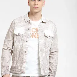 Jack & Jones Beige Regular Fit Textured Jackets-image-37