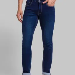 Parx Dark Blue Tapered Fit Jeans-picture-7