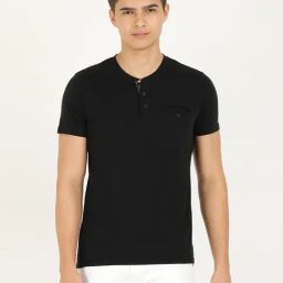 Wrangler Jet Black Cotton Regular Fit Polo T-Shirt-image-43