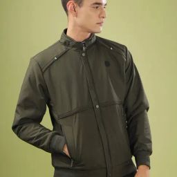 Dollar Olive Green Synthetic Regular Fit Casual Jacket-picture-31