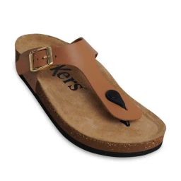 Kickers Women's KICK- LYNX Beige T-Strap Sandals-image-84
