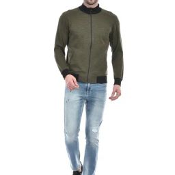 NUMERO UNO Olive Regular Fit Jacket image 5