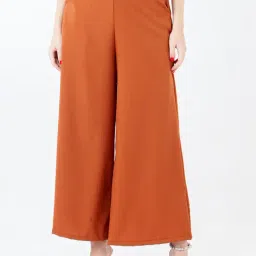 Zink London Rust High Rise Flared Pants-picture-32