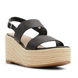 Aldo Women's Keoni Black Back Strap Wedges-image-44