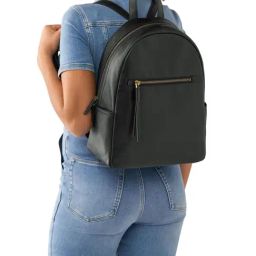 Fossil Black Solid Backpack-12
