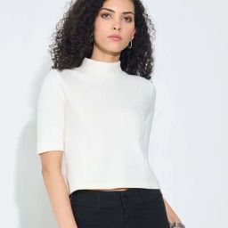 Sf Jeans By Pantaloons Antique White Slim Fit Top-picture-9