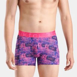 FCUK Multi-Color Cotton Blend Print Trunks Pack of 2 image 3