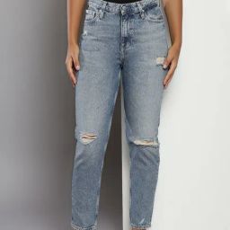 CALVIN KLEIN Blue Cotton Distressed Jeans-image-96