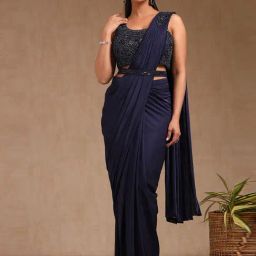 Soch Navy Blue Ready To Wear Saree-picture-33