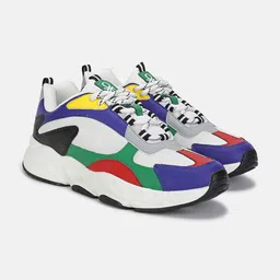 United Colors of Benetton Men Colourblocked PU Sneakers-11