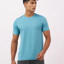Wildcraft Dolphin Blue Regular Fit Plain T-Shirt-picture-49