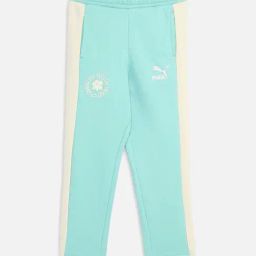 Puma Girls Turquoise Cotton Solid Pants-image-54