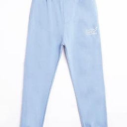 Campana Blue Cotton Printed Joggers-image-0