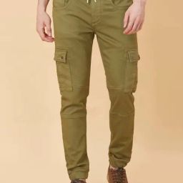 Being Human Olive Lightly Washed Jogger Jeans-picture-17