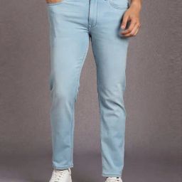 Louis Philippe Blue Cotton Regular Fit Jeans-image-17