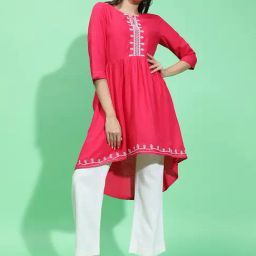 Oxolloxo Red Embroidered Tunic-image-41