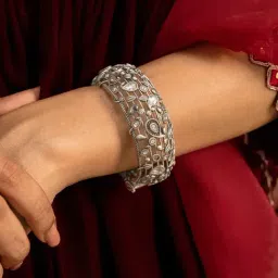 Shaya 925 Silver Oxidized Chham Chham Bangle-picture-47