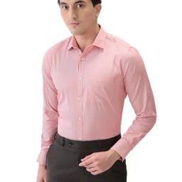 Park Avenue Red Slim Fit Striped Formal Shirt-picture-41