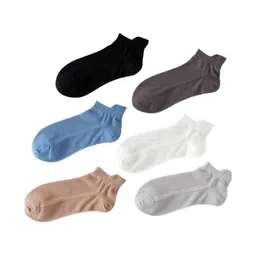 Sockscarving Pack Of 6 Cotton Ankle-Length Socks-picture-22