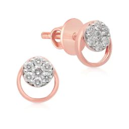 Malabar Gold and Diamonds 18k Rose Gold Stud Earrings-image-40