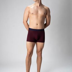 Maniac Mid Rise Basic Trunks MN24-COTN-BURGUNDY-TRUNKS-S image 2