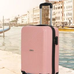 Teakwood Leathers Rose Striped Small Hard Sided Cabin Trolley-image-43
