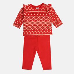 MINI KLUB Girls Printed T-shirt with Leggings-image-72