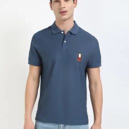 Tommy Hilfiger Aegean Sea Cotton Regular Fit Polo T-Shirt-image-47