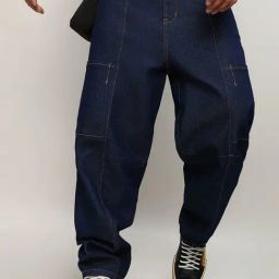 Campus Sutra Blue Regular Fit Cargo Jeans-picture-13