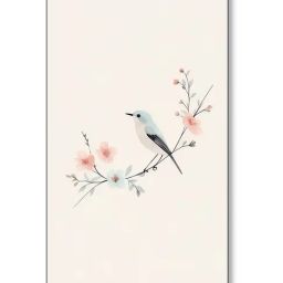 Nestroots Chirpy Birds Black Frame Nature Canvas Wall Painting - Set of 4 image 2