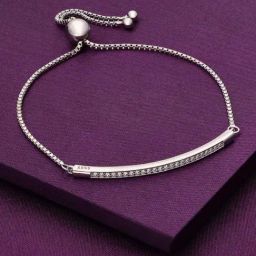 Kai Jewel Sterling Silver Encrusted Elegance Casual Adjustable Bracelet-image-32