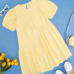 Pantaloons Junior Pale Banana Yellow Regular Fit Dress-image-38