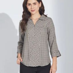 Latin Quarters Brown Striped Shirt-image-39