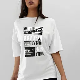 SZN Printed Cotton Short Sleeves Round Neck Oversized T-shirt-picture-29