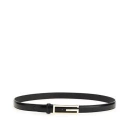 Guess Men Black Leather Solid Adjustable Belt with Pin Buckle-image-9
