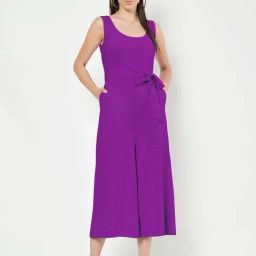 Brinns Purple Cotton Regular Fit Jumpsuit-image-10