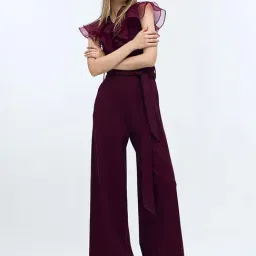 Cover Story Wine Solid Jumpsuit-image-42