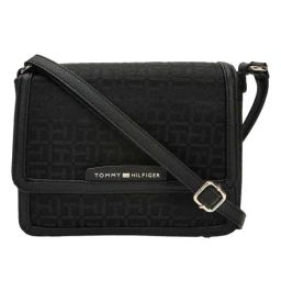 TOMMY HILFIGER Black Tonal Logo Cross Body Bag-picture-28