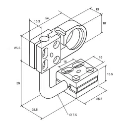 RS PRO Mounting Bracket for Use with M12, M14, M18, M4, M5 & M8 Type, 256001 image 5